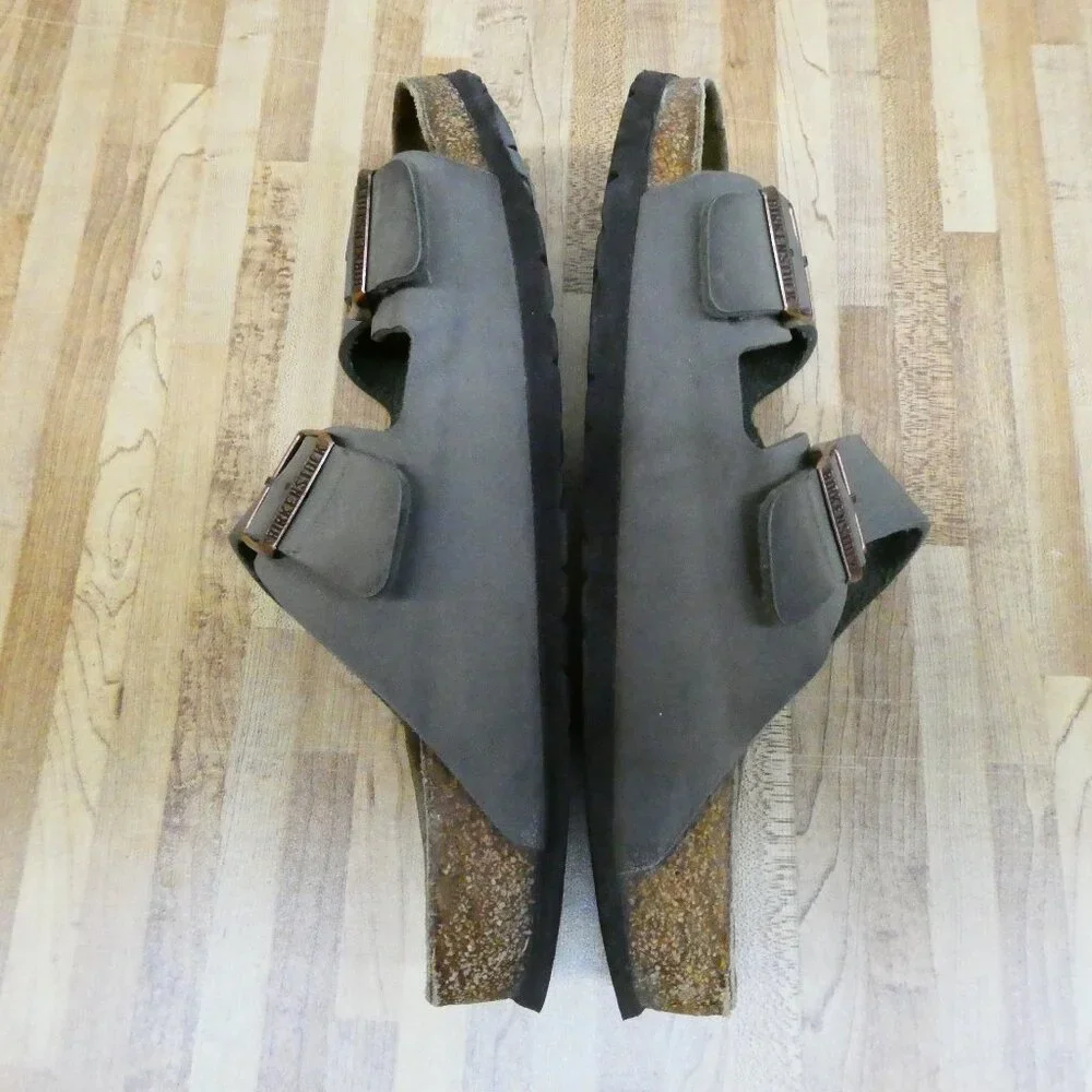Birkenstock Arizona Stone double strap buckle adj. footbed sandals M/9 L/11